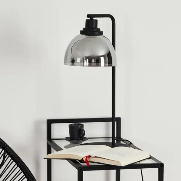 hofstein Lampe de table Morzine Noir, 1 lumière* Lampes En Verre