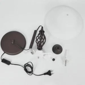 hofstein Lampe de table Mosquerito Rouille, 2 lumières* Lampes En Verre