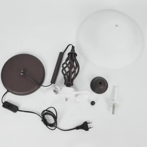 hofstein Lampe de table Mosquerito Rouille, 2 lumières* Lampes En Verre
