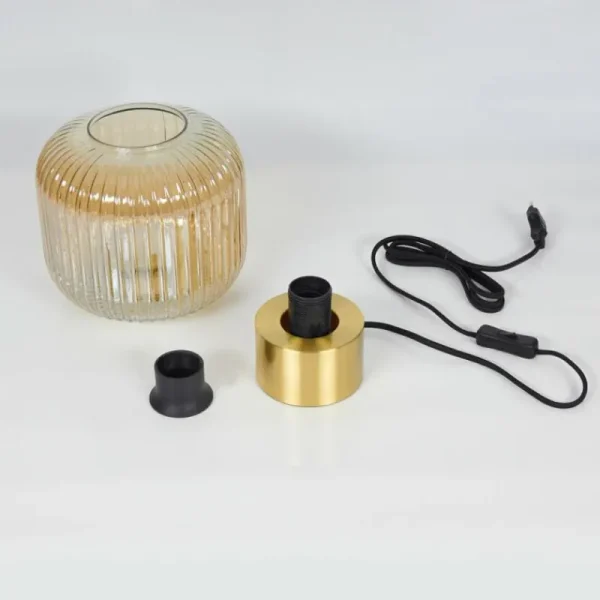 hofstein Lampe de table Paeni Ambre, 1 lumière* Lampes En Verre