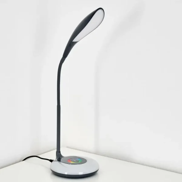 hofstein Lampe de table Paphos LED Noir, 1 lumière, Changeur de couleurs* Lampes Modernes