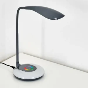 hofstein Lampe de table Paphos LED Noir, 1 lumière, Changeur de couleurs* Lampes Modernes