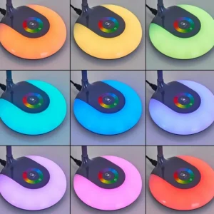 hofstein Lampe de table Paphos LED Noir, 1 lumière, Changeur de couleurs* Lampes Modernes