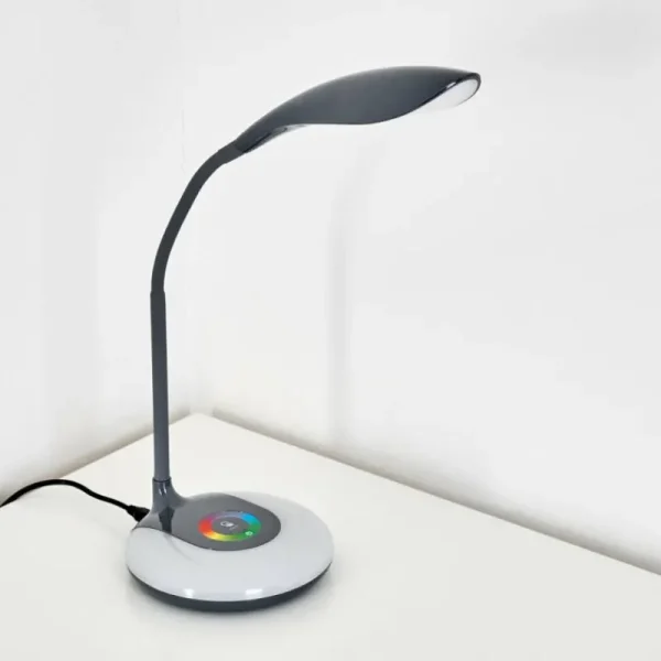 hofstein Lampe de table Paphos LED Noir, 1 lumière, Changeur de couleurs* Lampes Modernes