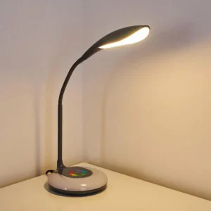 hofstein Lampe de table Paphos LED Noir, 1 lumière, Changeur de couleurs* Lampes Modernes