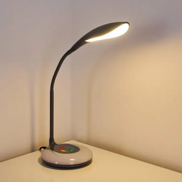 hofstein Lampe de table Paphos LED Noir, 1 lumière, Changeur de couleurs* Lampes Modernes