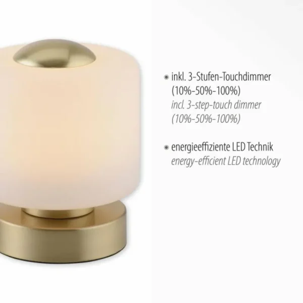 Luminaires Paul Neuhaus Lampe de table Paul Neuhaus BOTA LED Laiton, 1 lumière* Lampes En Verre