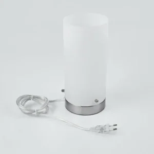 hofstein Lampe de table Peman LED Nickel mat, 1 lumière* Lampes En Verre