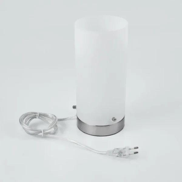 hofstein Lampe de table Peman LED Nickel mat, 1 lumière* Lampes En Verre