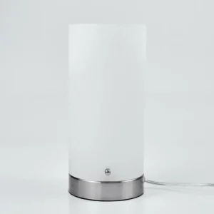 hofstein Lampe de table Peman LED Nickel mat, 1 lumière* Lampes En Verre