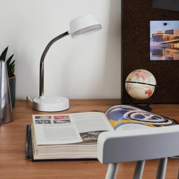 hofstein Lampe de table Pineda LED Chrome, Blanc, 1 lumière* Lampes Modernes