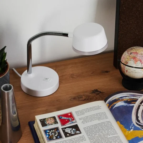 hofstein Lampe de table Pineda LED Chrome, Blanc, 1 lumière* Lampes Modernes