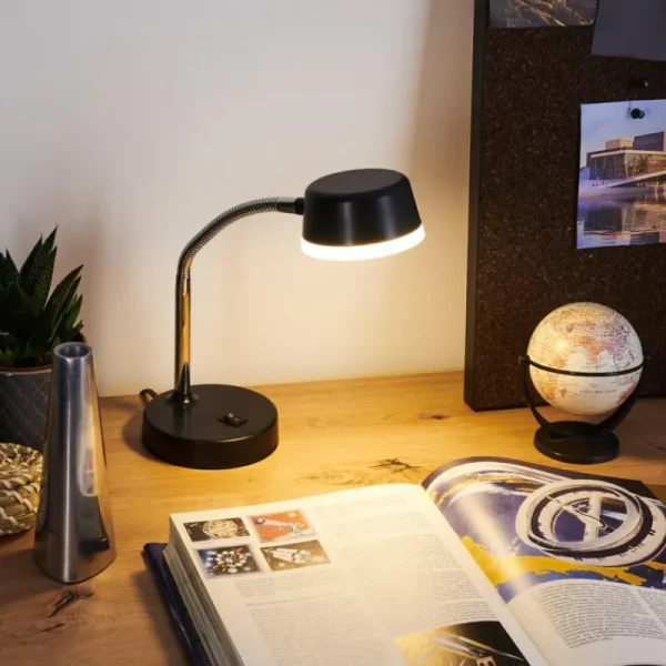 hofstein Lampe de table Pineda LED Chrome, Noir, 1 lumière* Lampes Modernes