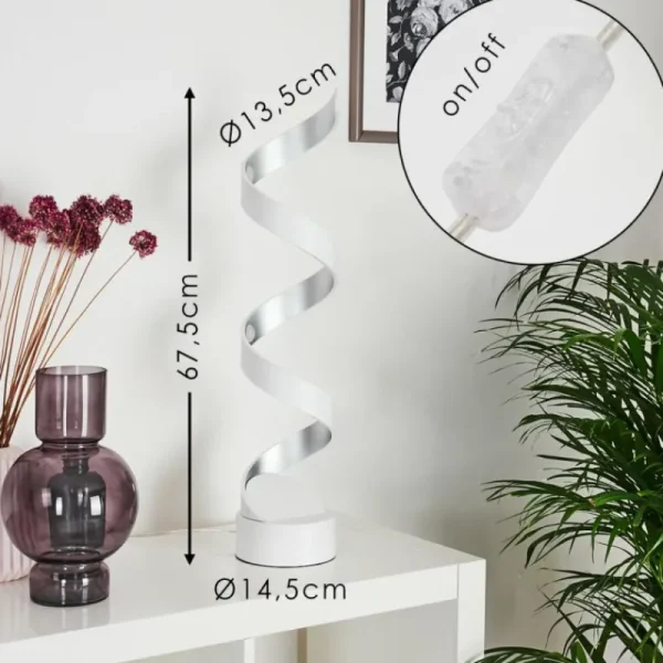 hofstein Lampe de table Pitasch LED Blanc, 1 lumière* Lampes Modernes