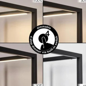 hofstein Lampe de table Ranquile LED Noir, 2 lumières* Lampes Modernes