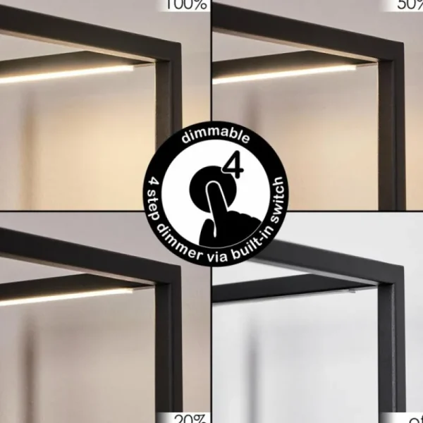 hofstein Lampe de table Ranquile LED Noir, 2 lumières* Lampes Modernes