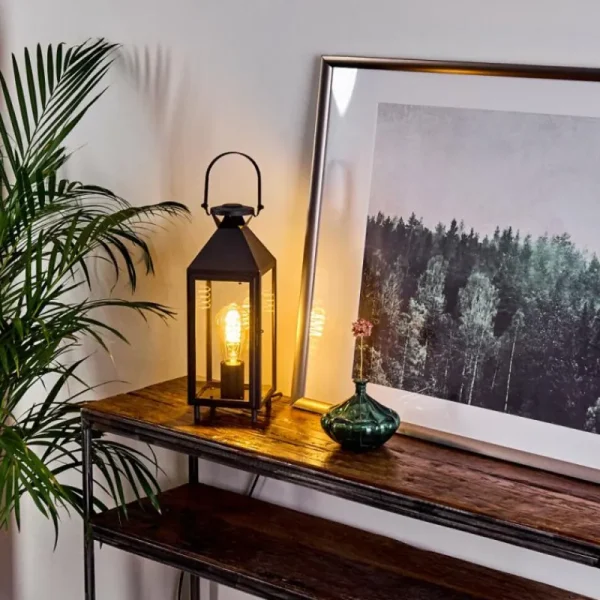 hofstein Lampe de table Raupunga Noir, 1 lumière* Lampes En Verre
