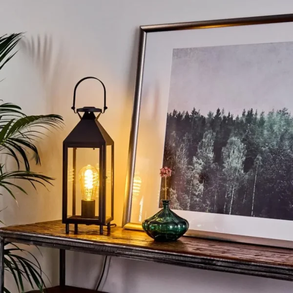 hofstein Lampe de table Raupunga Noir, 1 lumière* Lampes En Verre