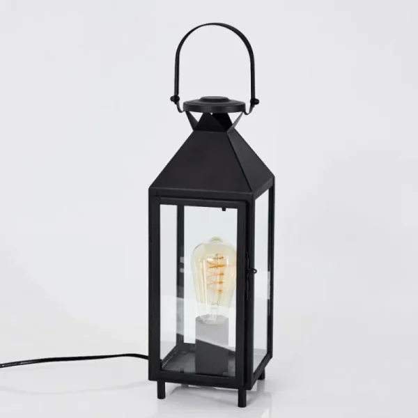 hofstein Lampe de table Raupunga Noir, 1 lumière* Lampes En Verre