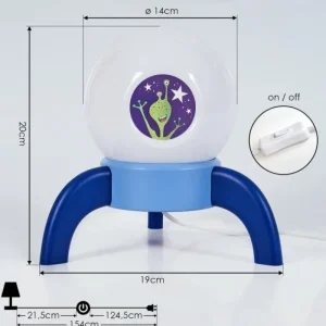 hofstein Lampe de table Rougemont LED Bleu, 1 lumière* Lampes Modernes