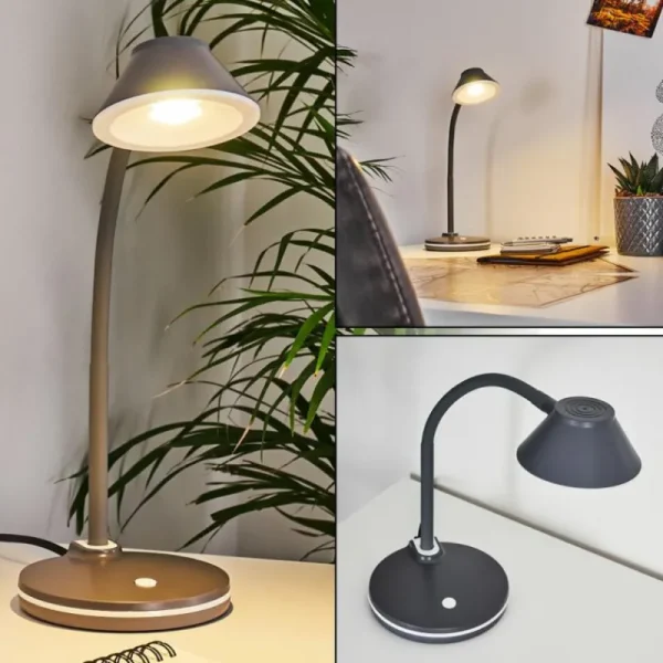 hofstein Lampe de table Shreveport LED Anthracite, Blanc, 1 lumière* Lampes Modernes