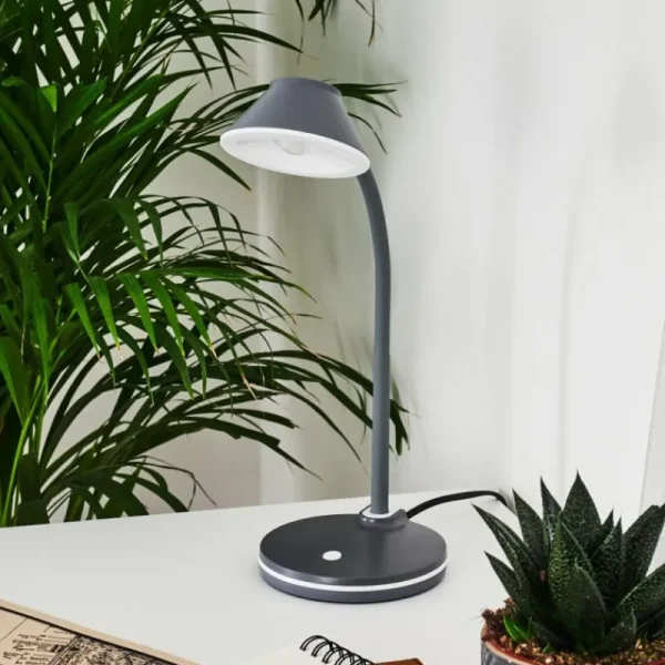 hofstein Lampe de table Shreveport LED Anthracite, Blanc, 1 lumière* Lampes Modernes