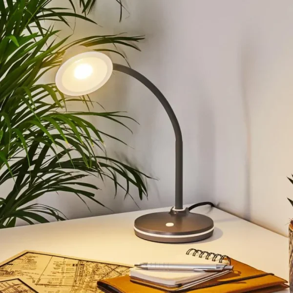 hofstein Lampe de table Shreveport LED Anthracite, Blanc, 1 lumière* Lampes Modernes
