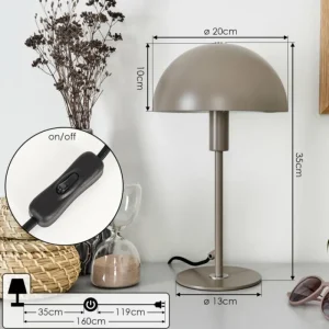 hofstein Lampe de table Tati Gris, 1 lumière* Lampes Modernes