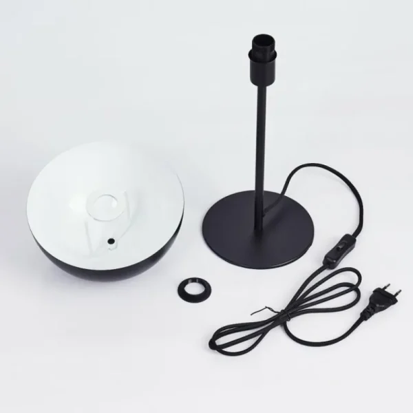 hofstein Lampe de table Tom Kings Noir, Blanc, 1 lumière* Lampes Modernes