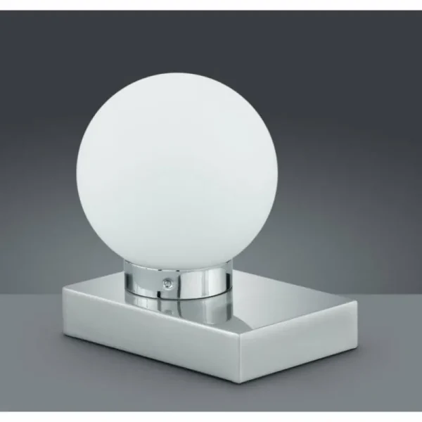 Luminaires Trio Lampe de table Trio Davi 2 Nickel mat, 1 lumière* Lampes En Verre