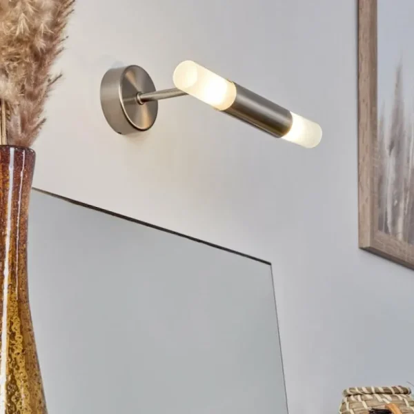 hofstein lampe miroir Regensdorf Nickel mat, 2 lumières* Lampes En Verre