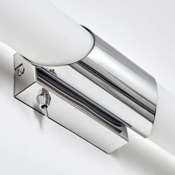 hofstein lampe miroir Morges Brun foncé, Nickel mat, 2 lumières* Lampes En Verre