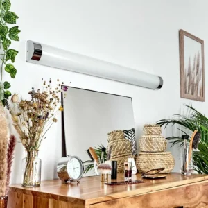 hofstein lampe miroir Morges LED Chrome, Blanc, 1 lumière* Lampes Modernes
