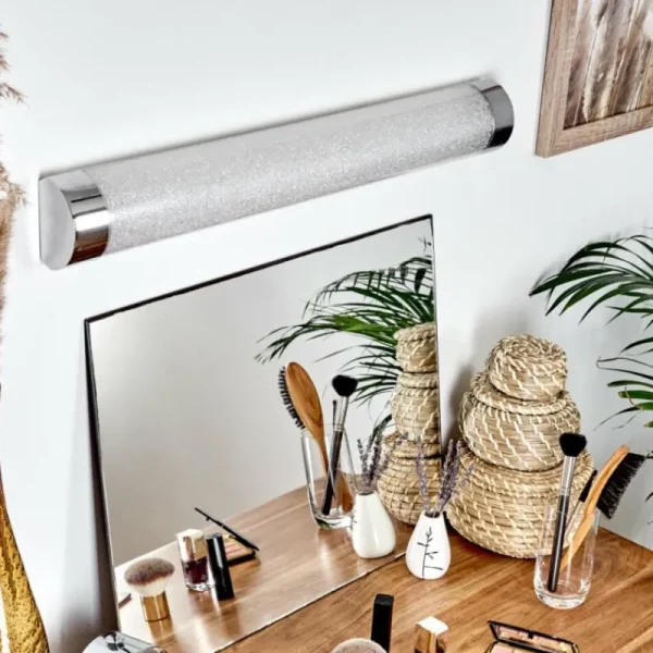 hofstein lampe miroir Morges LED Chrome, Scintillant, Blanc, 1 lumière* Lampes Modernes