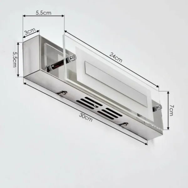 hofstein lampe miroir Morges LED Chrome, Blanc, 1 lumière* Lampes Modernes