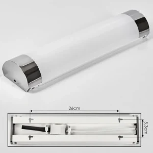 hofstein lampe miroir Morges LED Chrome, Blanc, 1 lumière* Lampes Modernes