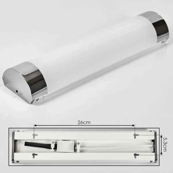 hofstein lampe miroir Morges LED Chrome, Blanc, 1 lumière* Lampes Modernes