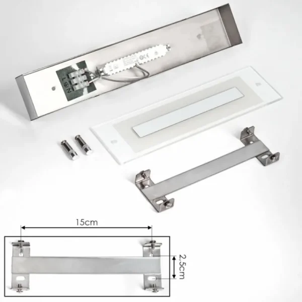hofstein lampe miroir Morges LED Chrome, Blanc, 1 lumière* Lampes Modernes