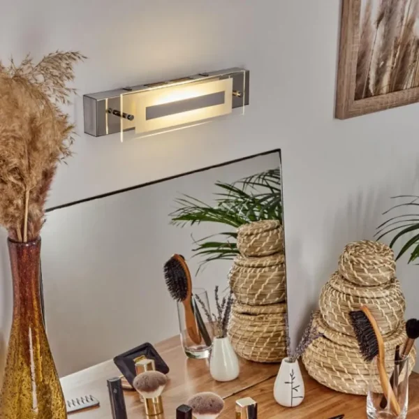 hofstein lampe miroir Morges LED Chrome, Blanc, 1 lumière* Lampes Modernes
