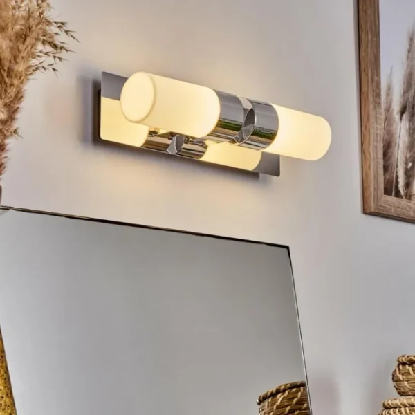 hofstein lampe miroir Morges LED Chrome, 2 lumières* Lampes Modernes