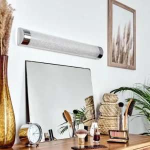 hofstein lampe miroir Morges LED Chrome, Scintillant, Blanc, 1 lumière* Lampes Modernes