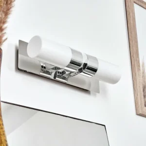 hofstein lampe miroir Morges LED Chrome, 2 lumières* Lampes Modernes