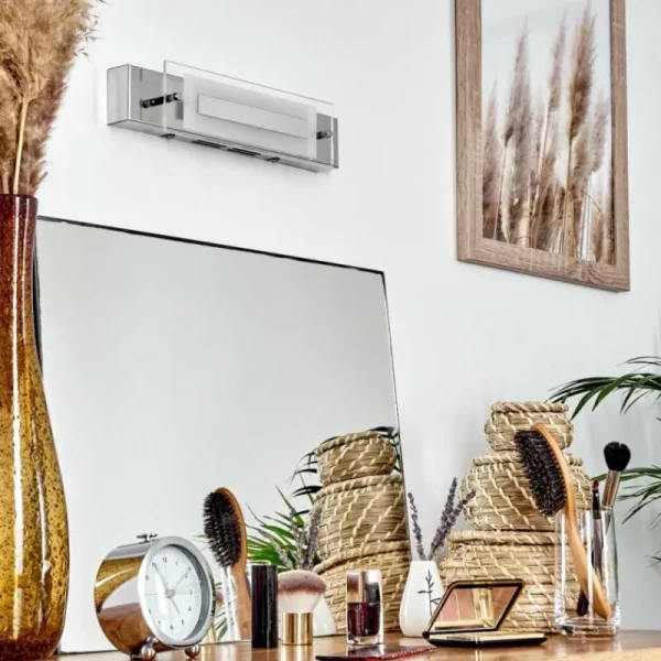 hofstein lampe miroir Morges LED Chrome, Blanc, 1 lumière* Lampes Modernes
