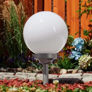 hofstein lampe solaire Kanganbou LED Argenté, 4 lumières, Changeur de couleurs* Lampes Modernes