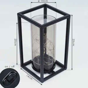 hofstein lampe solaire Aracaju LED Noir, 30 lumières* Lampes Modernes