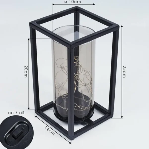 hofstein lampe solaire Aracaju LED Noir, 30 lumières* Lampes Modernes