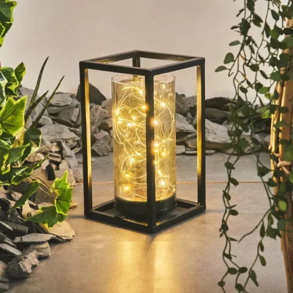 hofstein lampe solaire Aracaju LED Noir, 30 lumières* Lampes Modernes