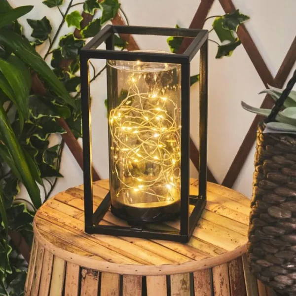 hofstein lampe solaire Aracaju LED Noir, 30 lumières* Lampes Modernes