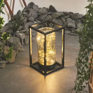 hofstein lampe solaire Aracaju LED Noir, 30 lumières* Lampes Modernes
