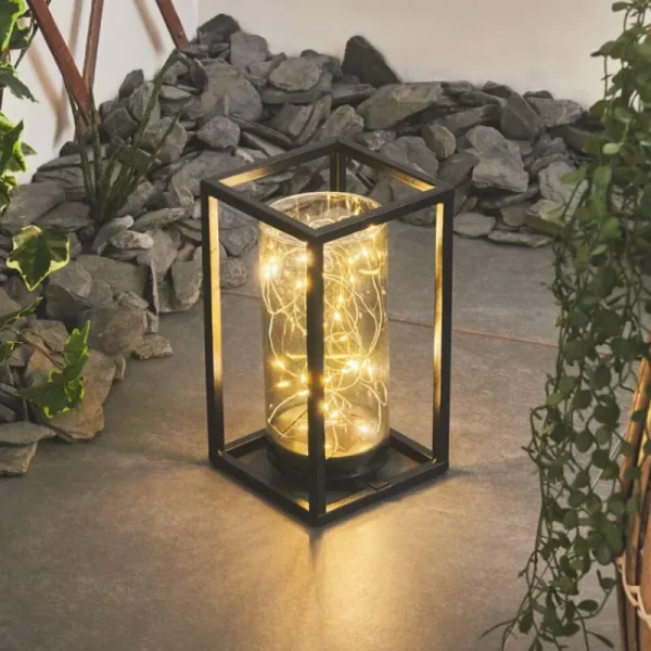 hofstein lampe solaire Aracaju LED Noir, 30 lumières* Lampes Modernes